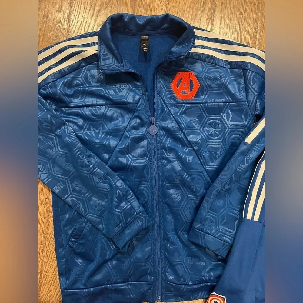 Adidas Blue 2-Piece Training Set small Marvel Avengers EUC